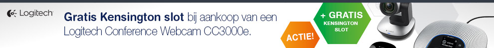 Gratis Kensington slot bij aankoop van een Logitech Conference Webcam CC3000e