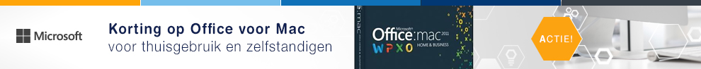 Korting op Microsoft Office voor Mac thuisgebruik en zelfstandigen