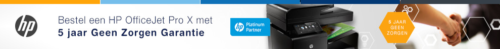 Bestel een HP OfficeJet Pro X met 5 jaar Geen Zorgen Garantie