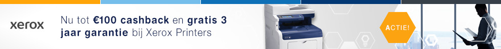 Ontvang €100 cashback en 3 jaar garantie bij een Xerox printer!
