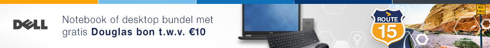 Ontvang een Douglas bon t.w.v. €10,- bij aanschaf van een DELL notebook of desktop bundel