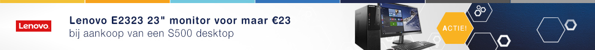1 euro per 1 inch monitor bij aanschaf van de Lenovo S500 SFF bundel