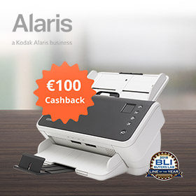 Ontvang 100 euro cashback op een Kodak Alaris S2000 scanner