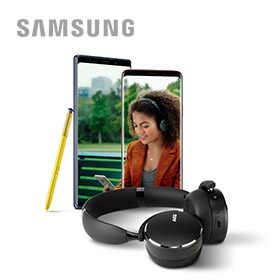Gratis AKG draadloze hoofdtelefoon bij aankoop van een Samsung Ga