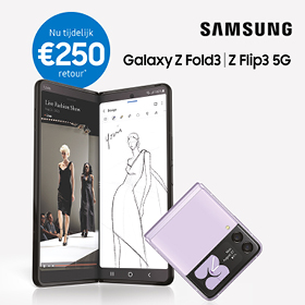 €250 retour bij Galaxy Z Fold3/Flip3